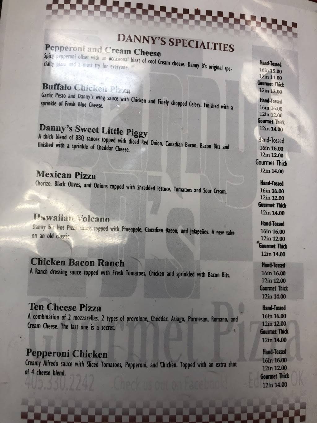 Danny Bs Gourmet Pizza | restaurant | 16401 N Rockwell Ave #200, Edmond, OK 73013, USA | 4053302242 OR +1 405-330-2242