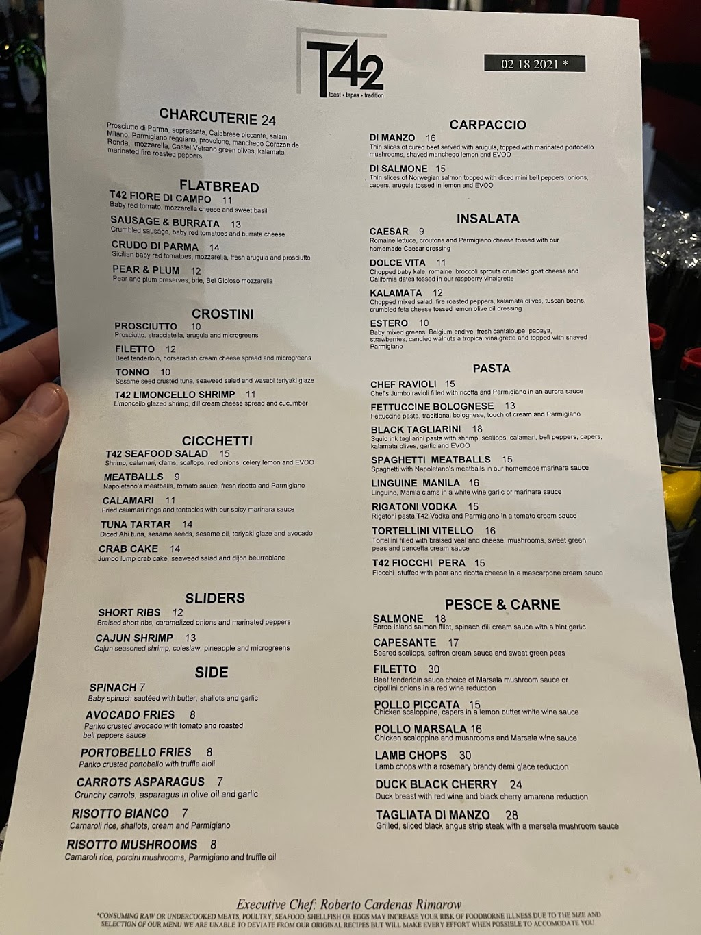 T42 | restaurant | 7991 Plaza del Lago Dr, Estero, FL 33928, USA | 2393234222 OR +1 239-323-4222