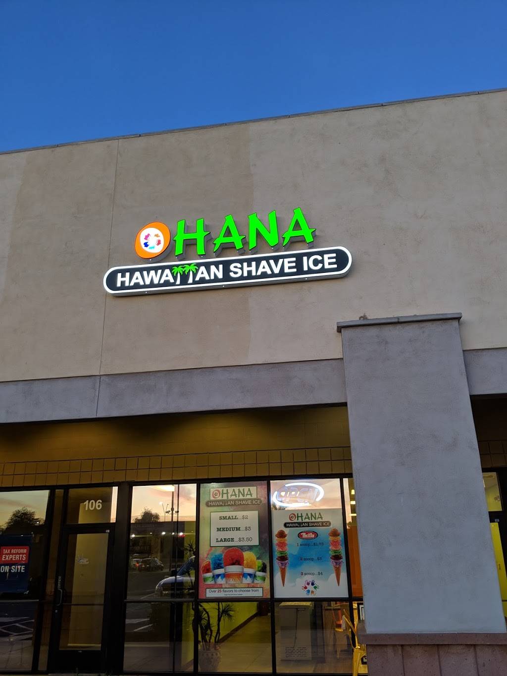 Ohana Hawaiian Shaved Ice | restaurant | 1453 N Dysart Rd #107, Avondale, AZ 85323, USA | 6026945624 OR +1 602-694-5624