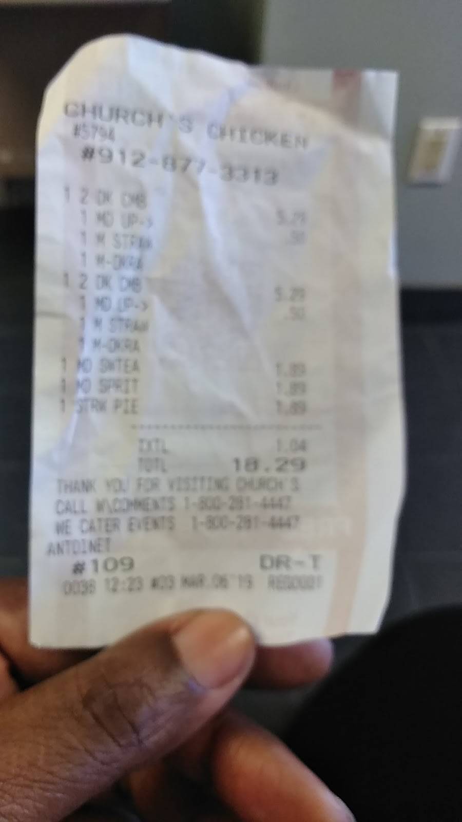 Churchs Chicken | restaurant | 447 Elma G Miles Pkwy, Hinesville, GA 31313, USA | 9128773313 OR +1 912-877-3313