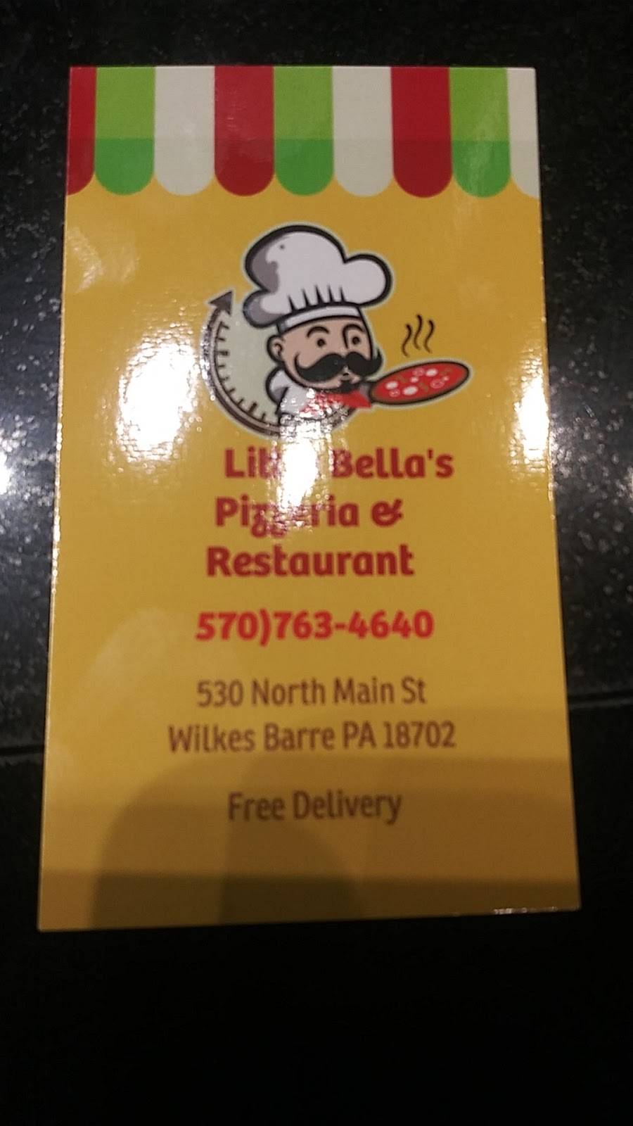 Litte Bellas Pizzeria and Restaurant | restaurant | 530 N Main St, Wilkes-Barre, PA 18705, USA | 5707634640 OR +1 570-763-4640