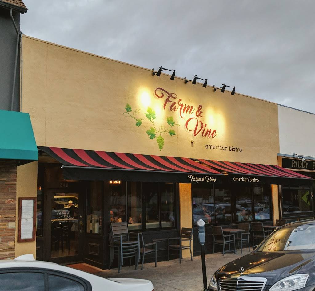 Farm & Vine American Bistro | restaurant | 248 Lorton Ave, Burlingame, CA 94010, USA | 6504457256 OR +1 650-445-7256