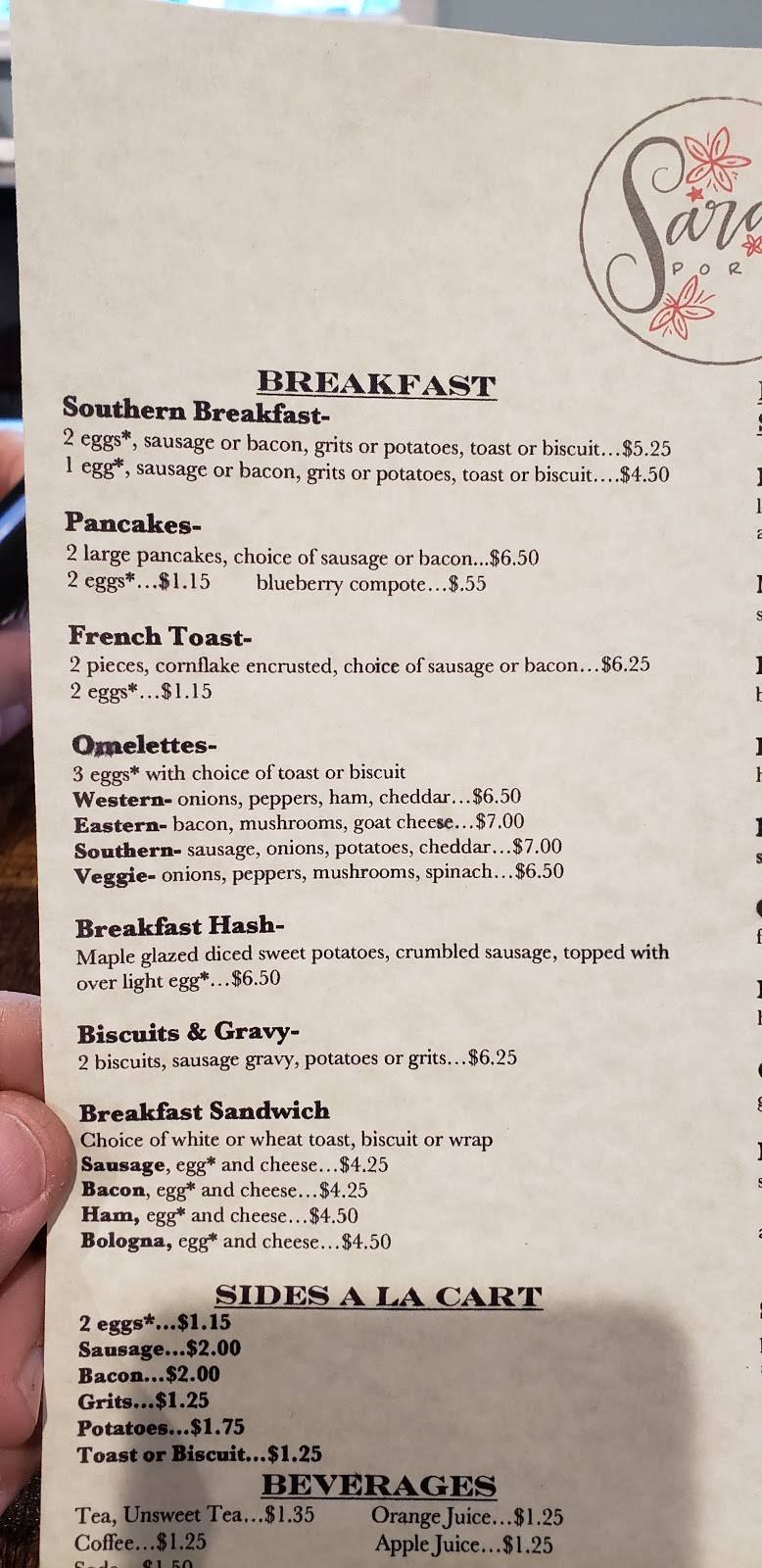 Saras Porch | restaurant | 804 N Governor Williams Hwy, Darlington, SC 29532, USA | 8439440428 OR +1 843-944-0428