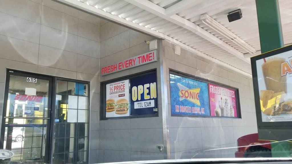 Sonic Drive-In | restaurant | 6115 S Garnett Rd, Broken Arrow, OK 74012, USA | 9182523338 OR +1 918-252-3338