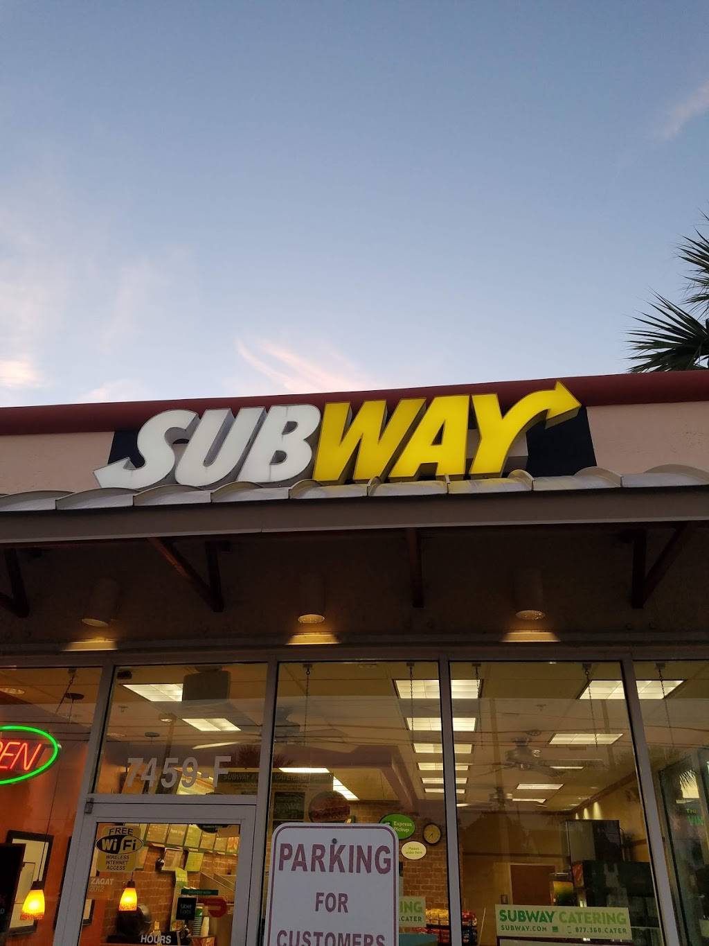 Subway | restaurant | 7459 S Military Trail F, Lake Worth, FL 33463, USA | 5619686643 OR +1 561-968-6643