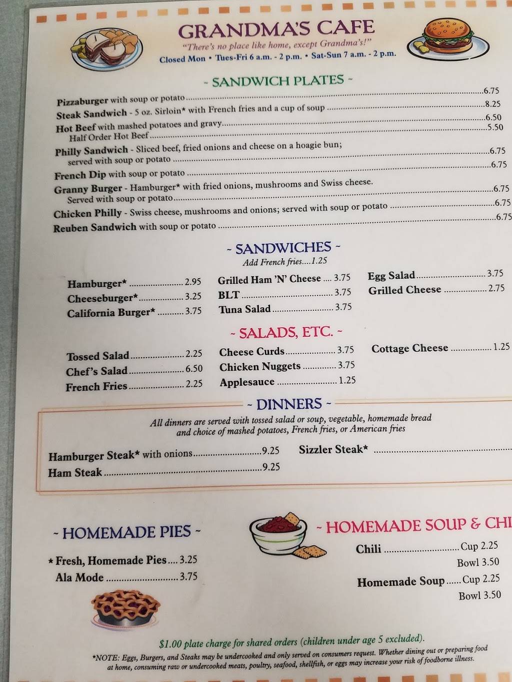 Grandmas USA Cafe | restaurant | 1920 Wylie St, Wisconsin Rapids, WI 54494, USA | 7154243833 OR +1 715-424-3833