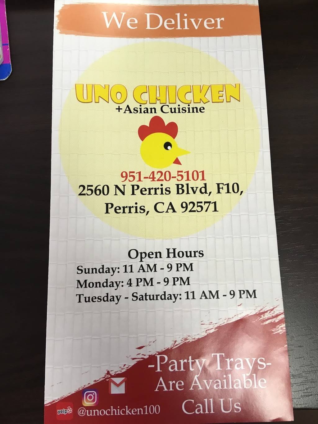 UNO Chicken | restaurant | 2560 N Perris Blvd #E3, Perris, CA 92571, USA | 9514205101 OR +1 951-420-5101