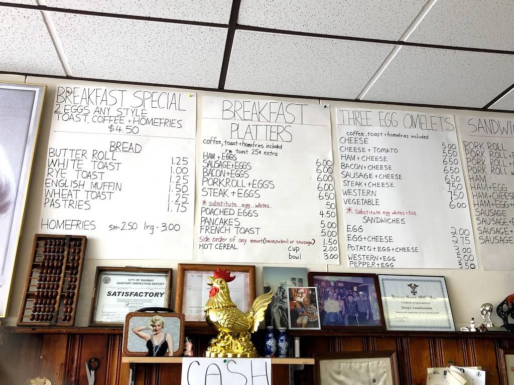 Mings Luncheonette | restaurant | 434 W Grand Ave, Rahway, NJ 07065, USA | 9085903884 OR +1 908-590-3884