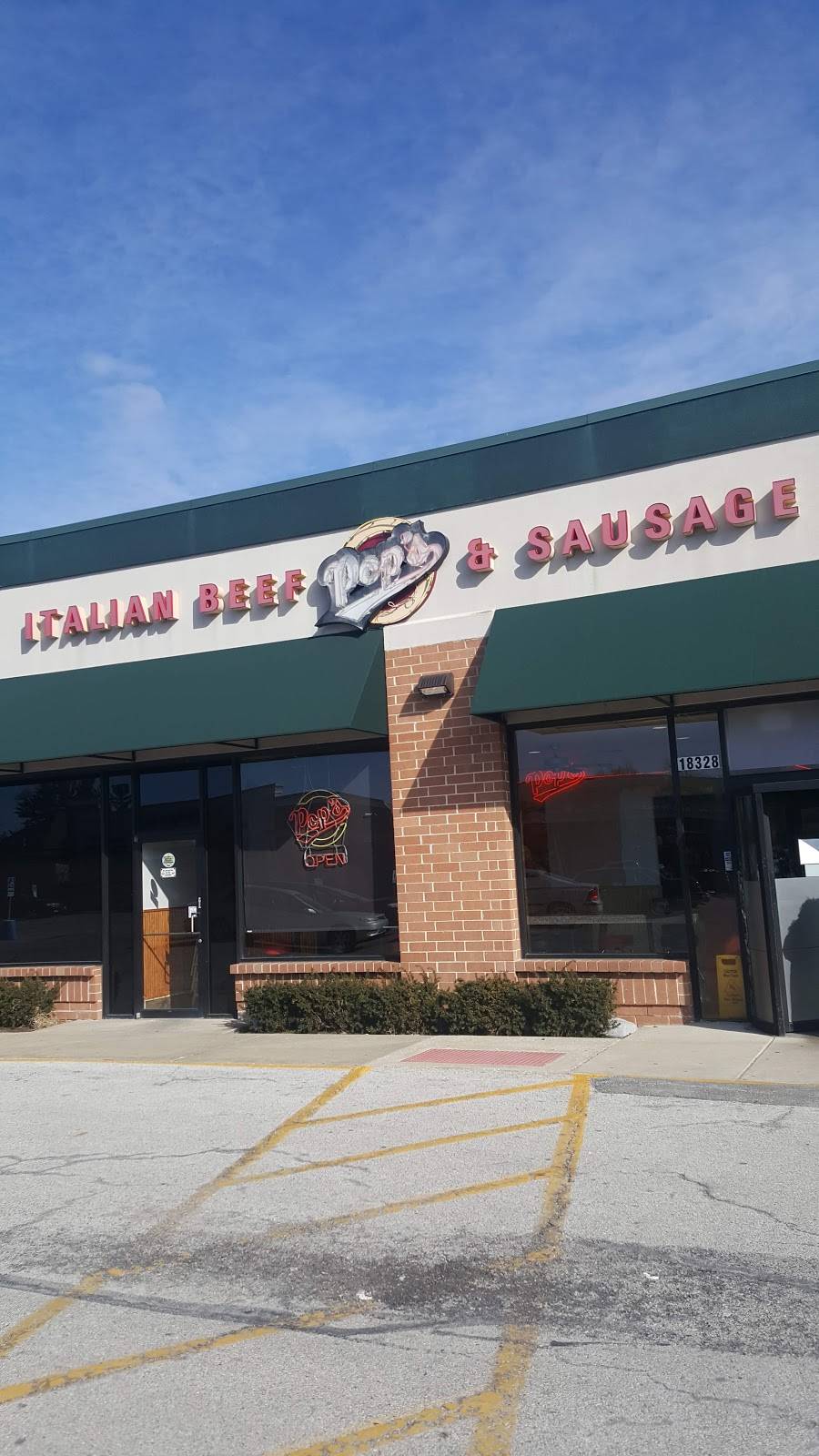 Pops Italian Beef and Sausage | restaurant | 18328 Governors Hwy, Homewood, IL 60430, USA | 7086479999 OR +1 708-647-9999