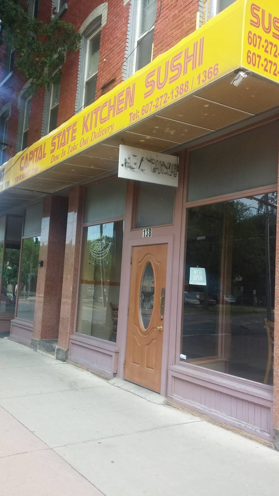 Capital State Kitchen Sushi | restaurant | 138 W State St, Ithaca, NY 14850, USA | 6072721388 OR +1 607-272-1388