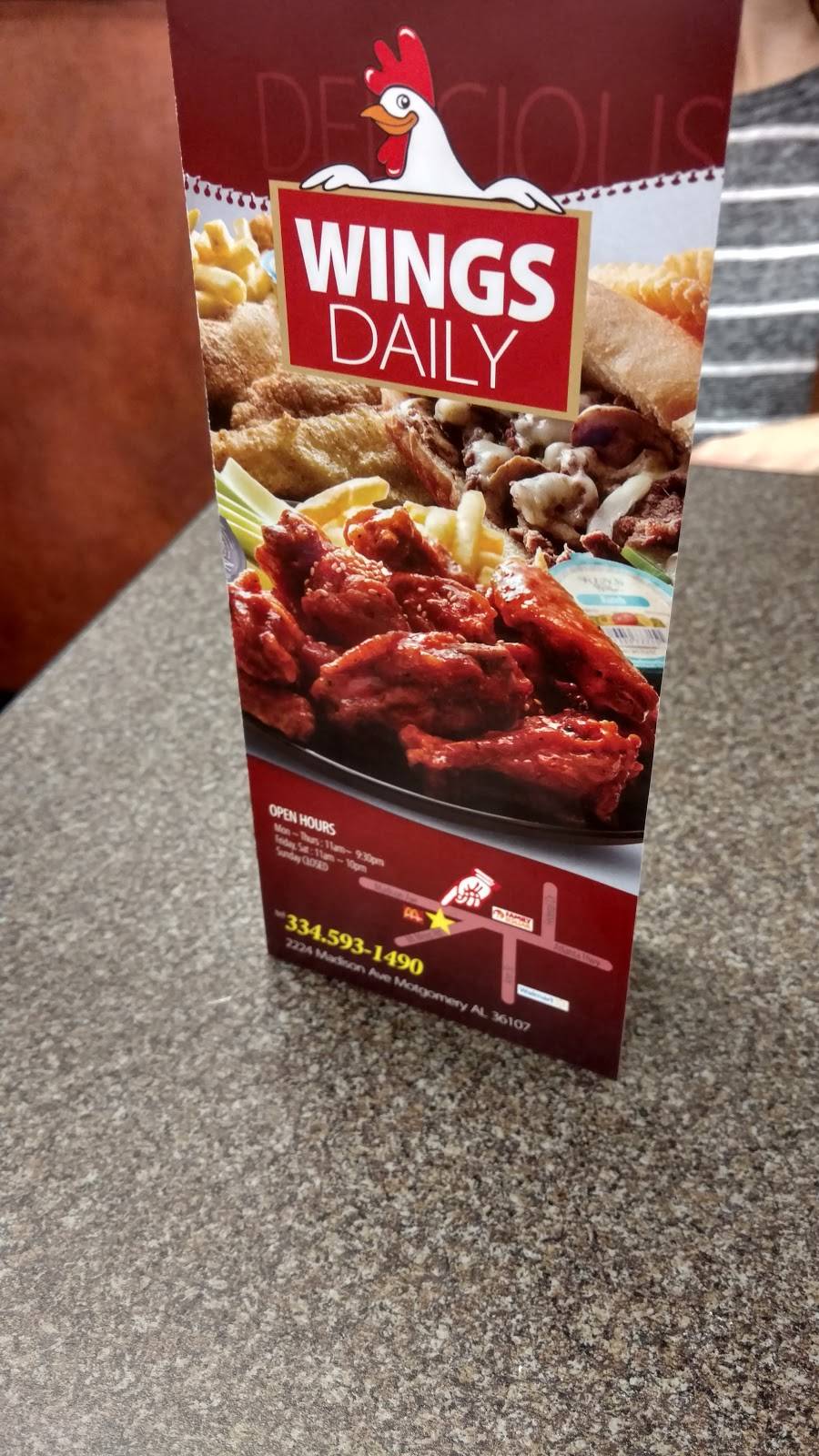 Wings Daily | restaurant | 2224 Madison Ave, Montgomery, AL 36107, USA | 3345931490 OR +1 334-593-1490