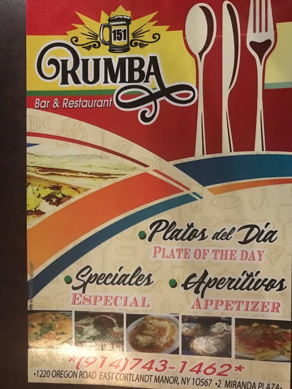 RUMBA 151 BAR AND RESTAURANT Miranda Plaza | restaurant | 8, 1220 Oregon Rd E, Cortlandt, NY 10567, USA | 9147431462 OR +1 914-743-1462