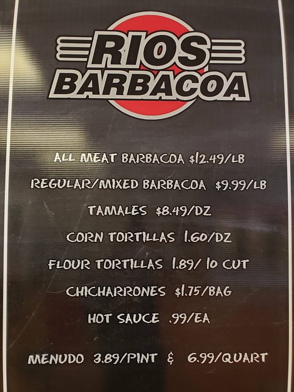 Rios Barbacoa #18 | restaurant | 5745 Evers Rd, San Antonio, TX 78238, USA | 2105623052 OR +1 210-562-3052