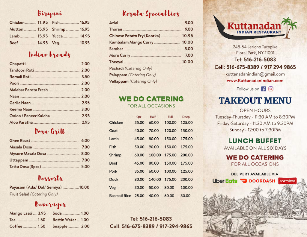 Kuttanadan Indian Restaurant | restaurant | 248-54 Jericho Turnpike, Floral Park, NY 11001, USA | 5163055083 OR +1 516-305-5083