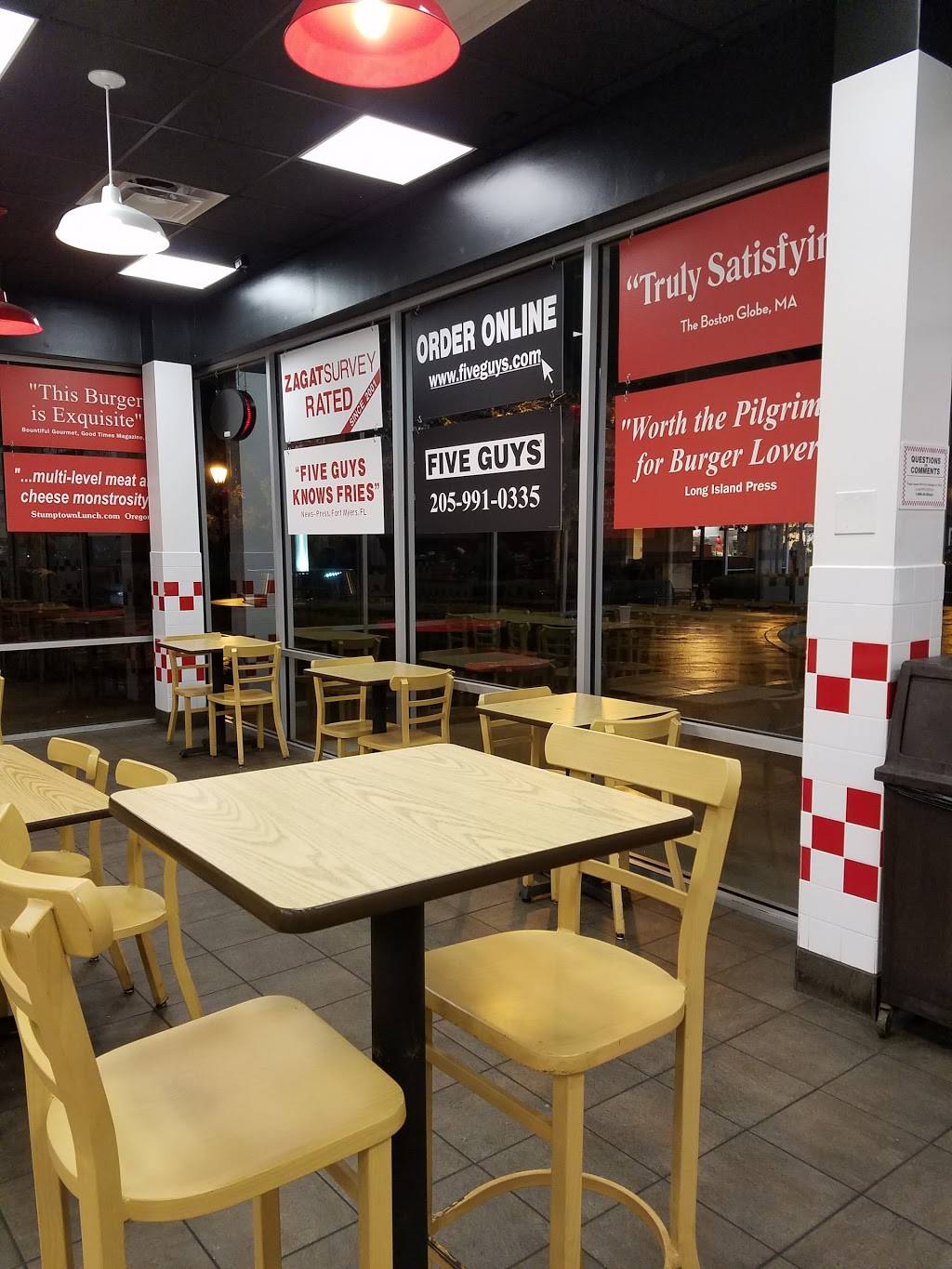 Five Guys | meal takeaway | 300 Doug Baker Blvd, Birmingham, AL 35242, USA | 2059910335 OR +1 205-991-0335