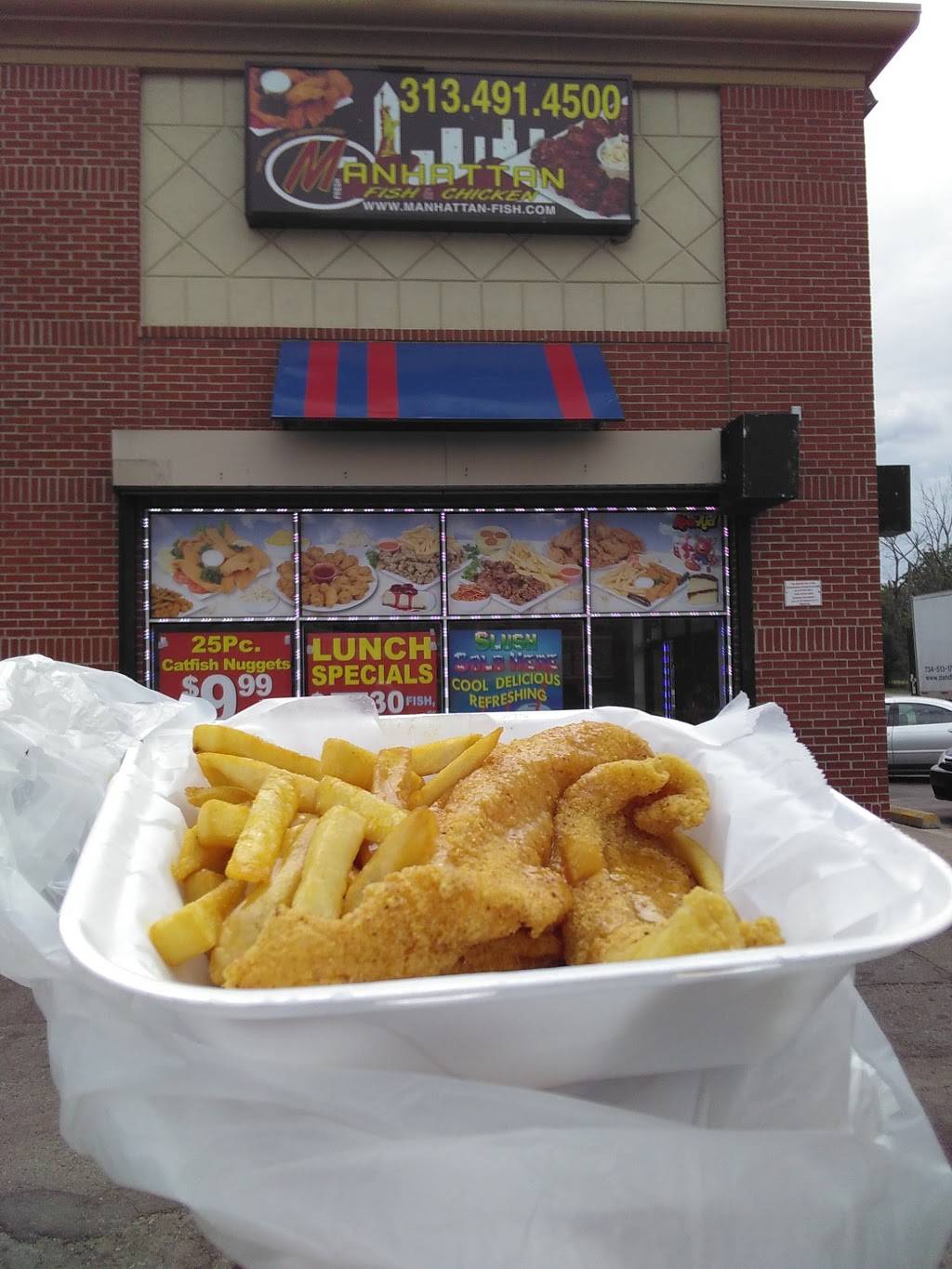 Manhattan Fish & Chicken | restaurant | 8712 Schaefer Hwy, Detroit, MI 48228, USA | 3134914500 OR +1 313-491-4500