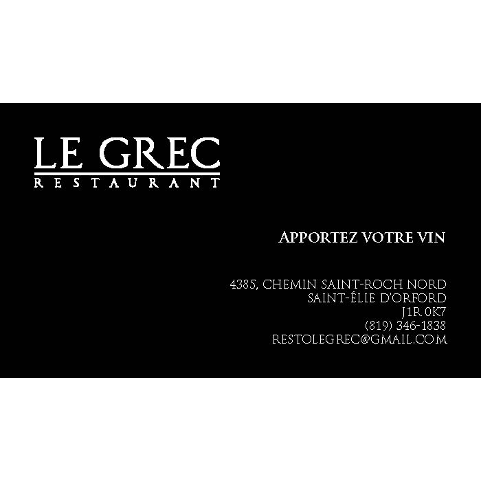 Restaurant Le Grec | restaurant | La Région, Sherbrookoise, 4385 Chemin Saint-Roch N, Sherbrooke, QC J1R 0K7, Canada | 8193461838 OR +1 819-346-1838