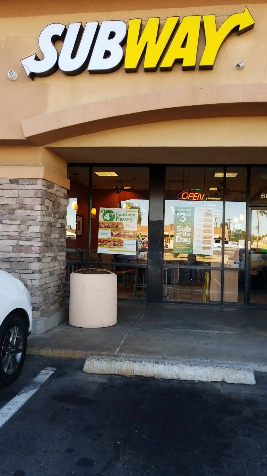 Subway | restaurant | 6030 N 67th Ave, Glendale, AZ 85301, USA | 6239345134 OR +1 623-934-5134