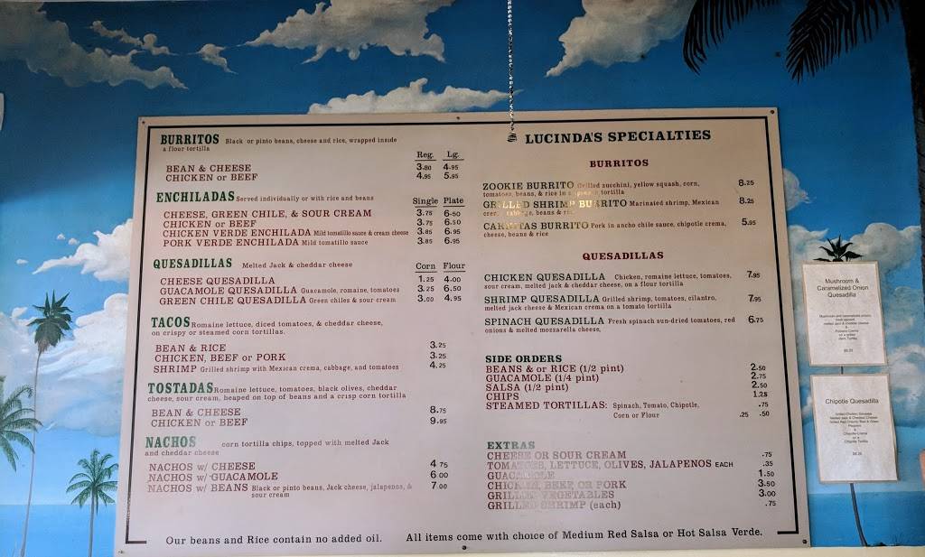 Lucindas Mexican Food To Go | restaurant | 930 Redwood Highway Frontage Rd, Mill Valley, CA 94941, USA | 4153880754 OR +1 415-388-0754