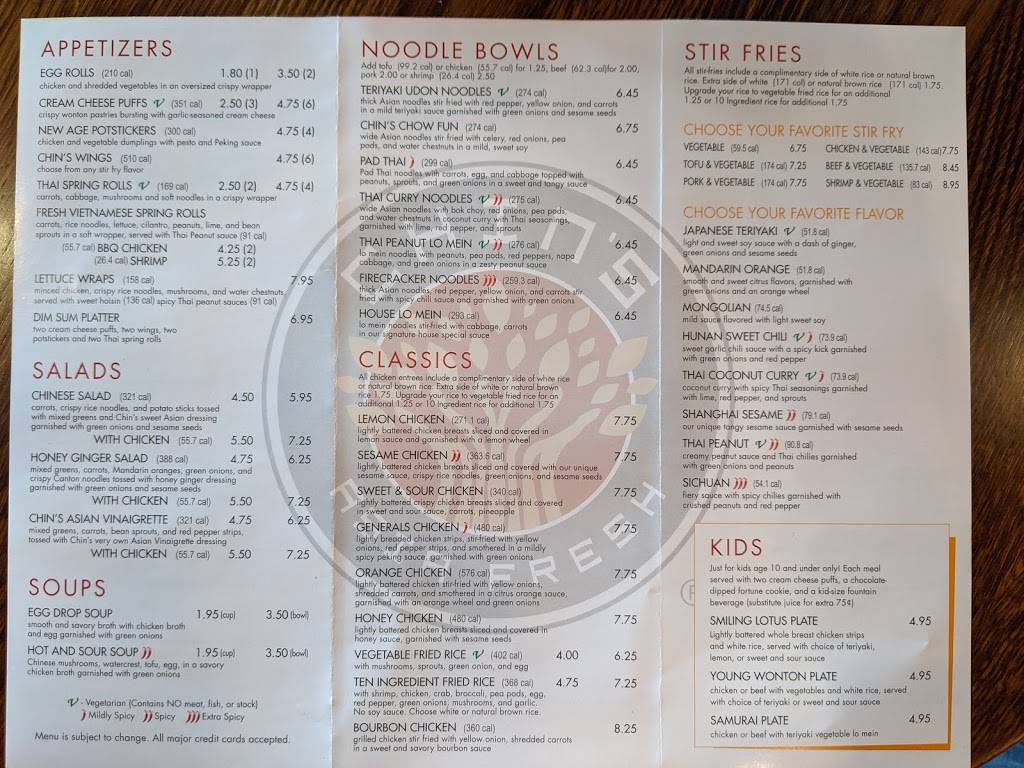 Chins Asia Fresh | restaurant | 9873 N Michigan Rd #150, Carmel, IN 46032, USA | 3179922057 OR +1 317-992-2057