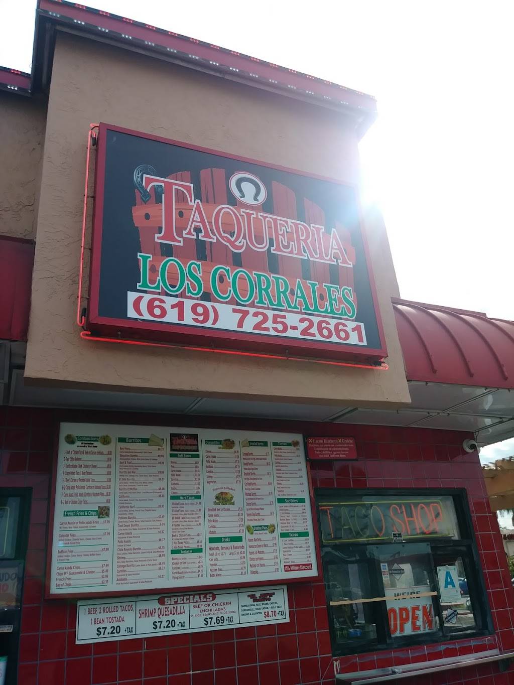 Los Corrales Taqueria | restaurant | 3030 Kurtz St, San Diego, CA 92110, USA | 6197252661 OR +1 619-725-2661