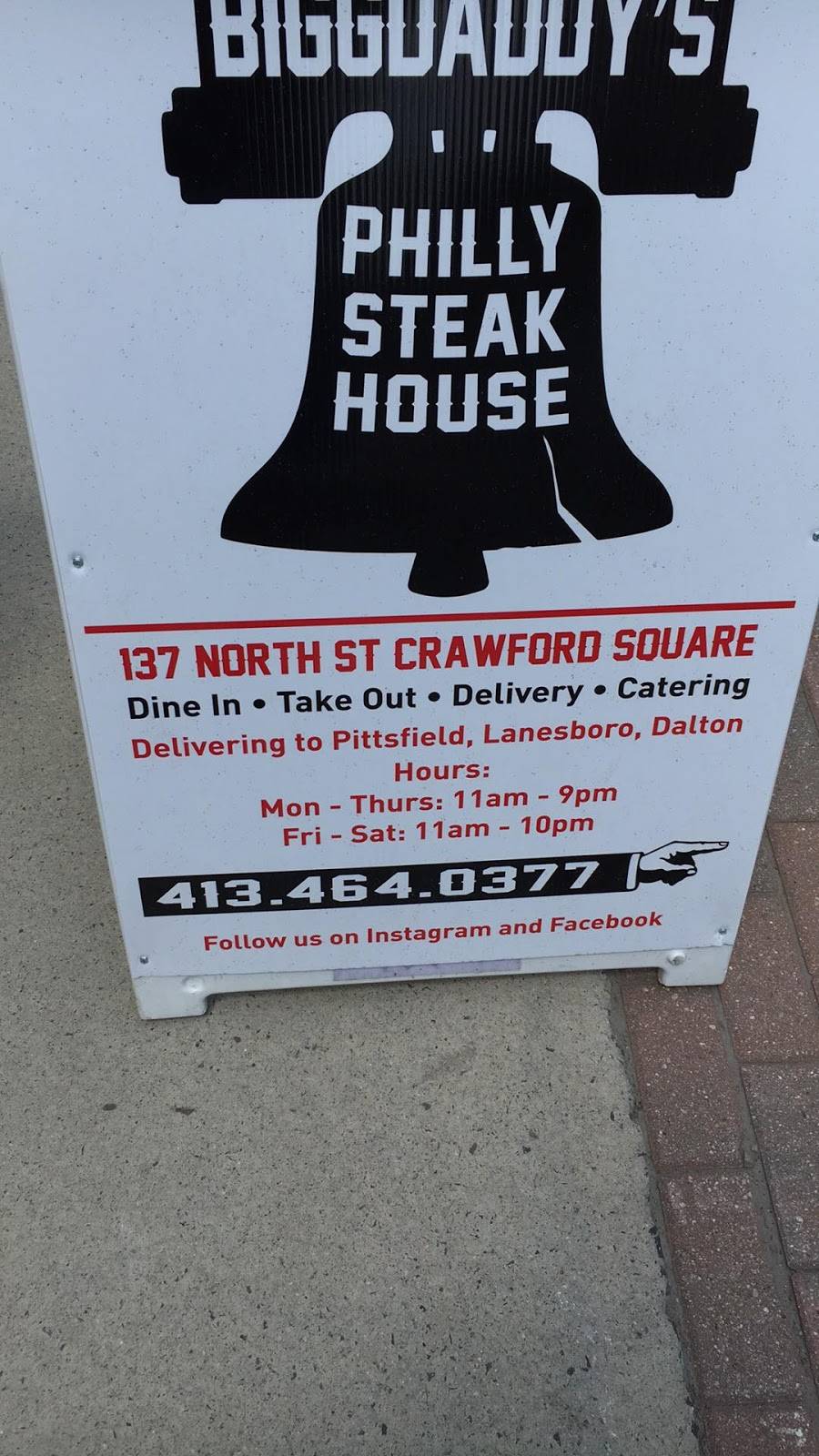 BIGG Daddys Philly Steak House | restaurant | 137 North St, Pittsfield, MA 01201, USA | 4134640377 OR +1 413-464-0377