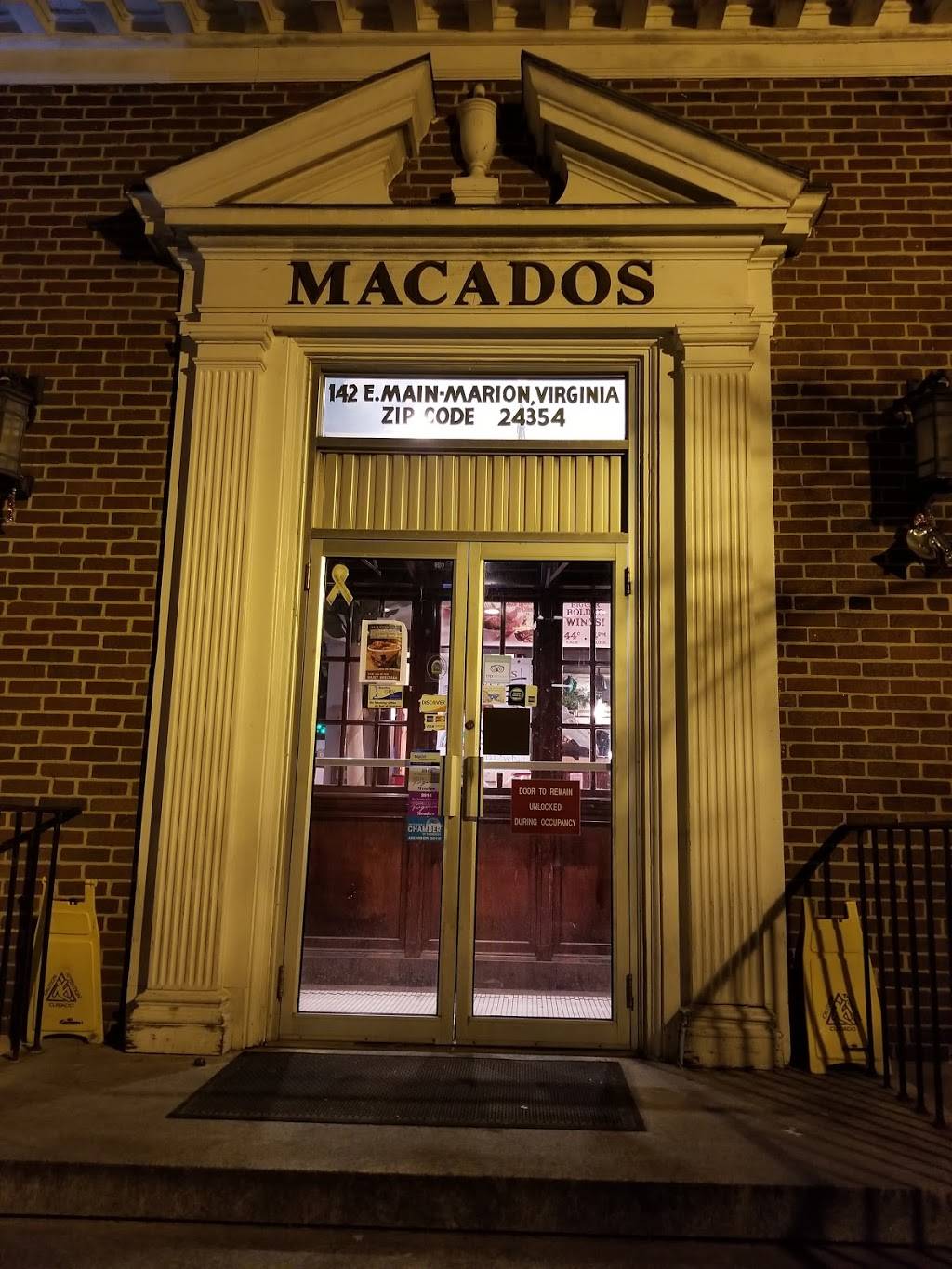 Macados | restaurant | 142 E Main St, Marion, VA 24354, USA | 2767832115 OR +1 276-783-2115
