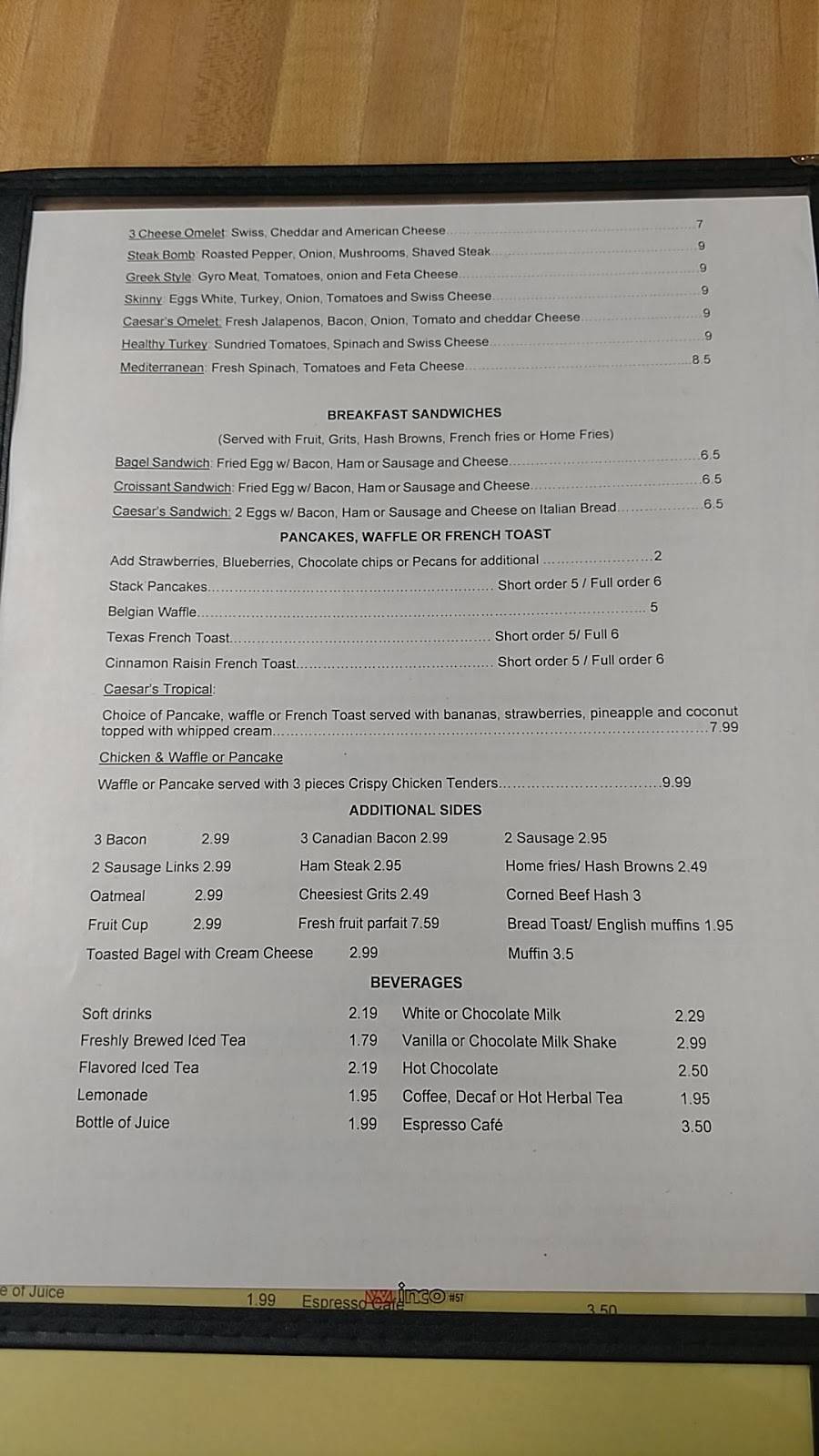 Caesars Breakfast & Lunch | restaurant | 1808 Cortez Rd W, Bradenton, FL 34207, USA | 9413016878 OR +1 941-301-6878