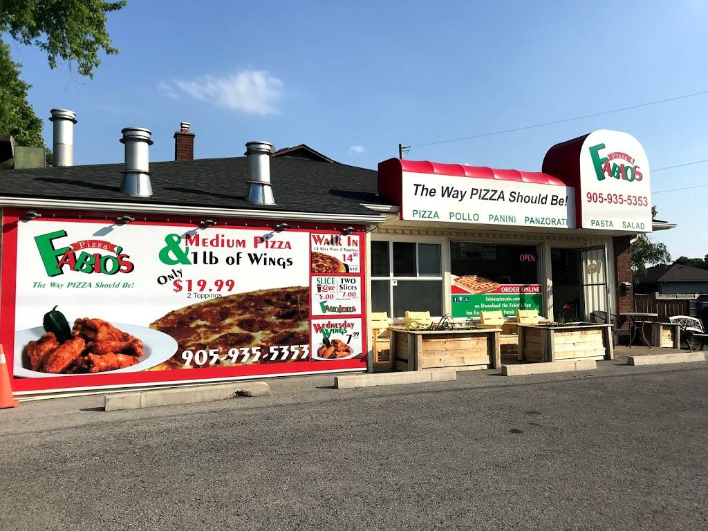 Fabios Pizza | restaurant | 530 Scott St, St. Catharines, ON L2M 3X5, Canada | 9059355353 OR +1 905-935-5353