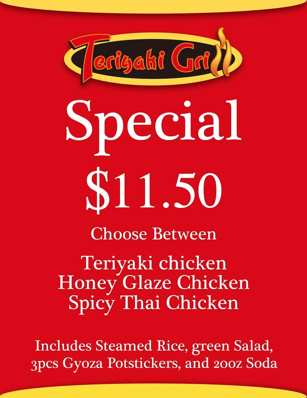 Teriyaki Grill | restaurant | 2808 Zinfandel Dr #D, Rancho Cordova, CA 95670, USA | 9168538509 OR +1 916-853-8509