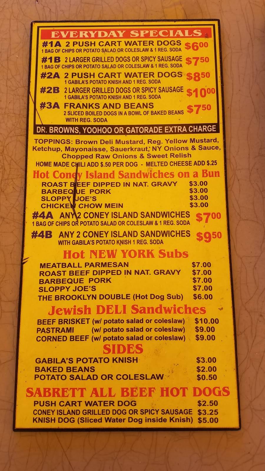 Coney Island Joes | meal takeaway | 6401 Sheridan St, Hollywood, FL 33024, USA | 9549668800 OR +1 954-966-8800