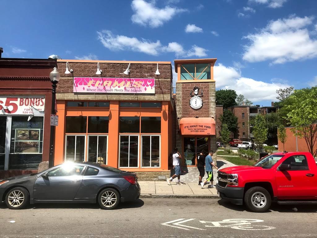 Flames | restaurant | 469 Blue Hill Avenue, Dorchester, MA 02121, USA | 6179890000 OR +1 617-989-0000