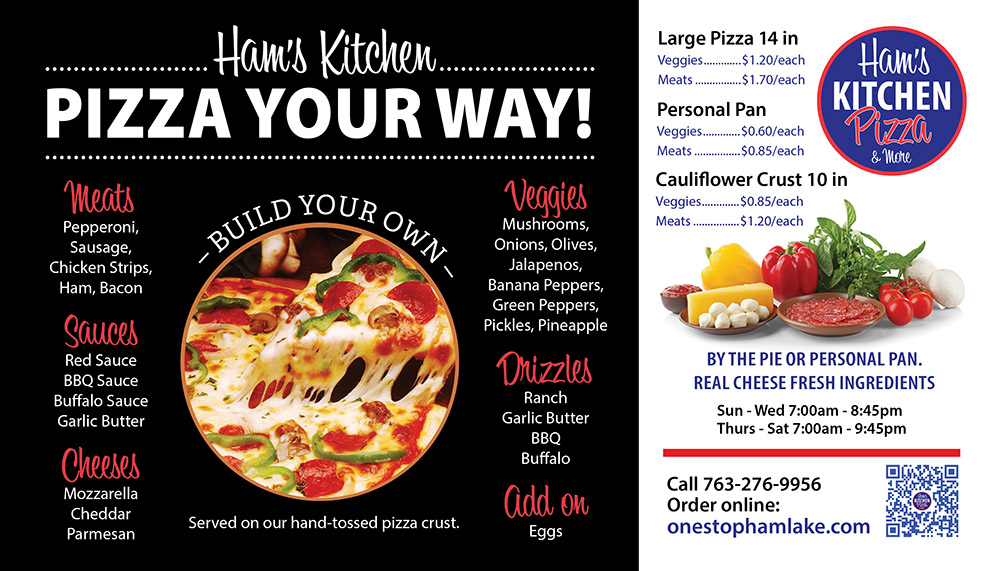 Hams Kitchen Ham Lake | meal takeaway | 16205 Lexington Ave NE, Ham Lake, MN 55304, USA | 7632769956 OR +1 763-276-9956