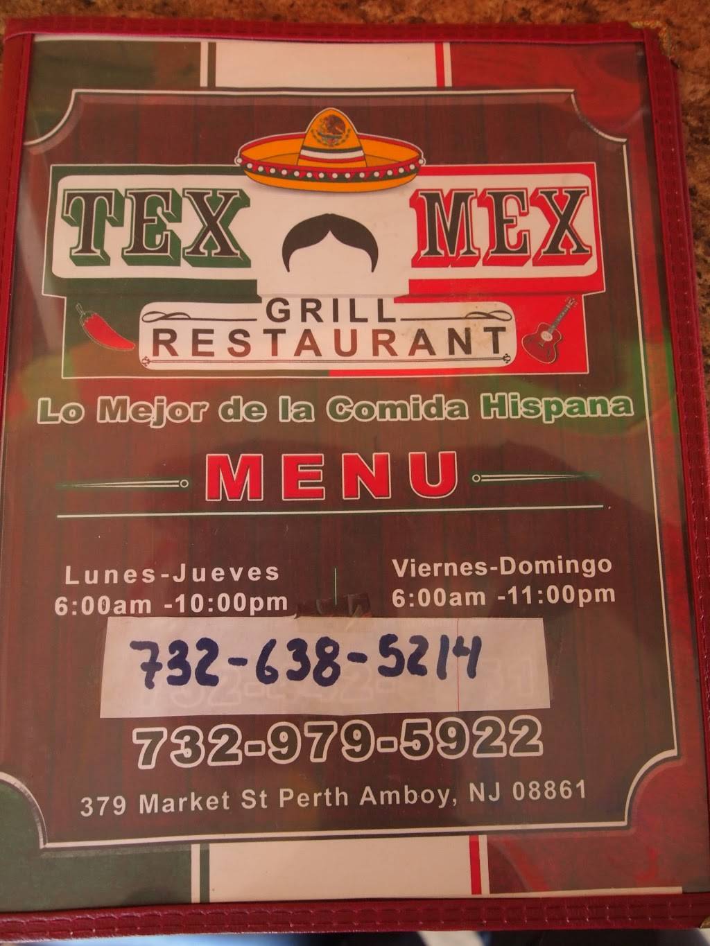 Tex Mex Grill | restaurant | 379 Market St, Perth Amboy, NJ 08861, USA | 7326385214 OR +1 732-638-5214
