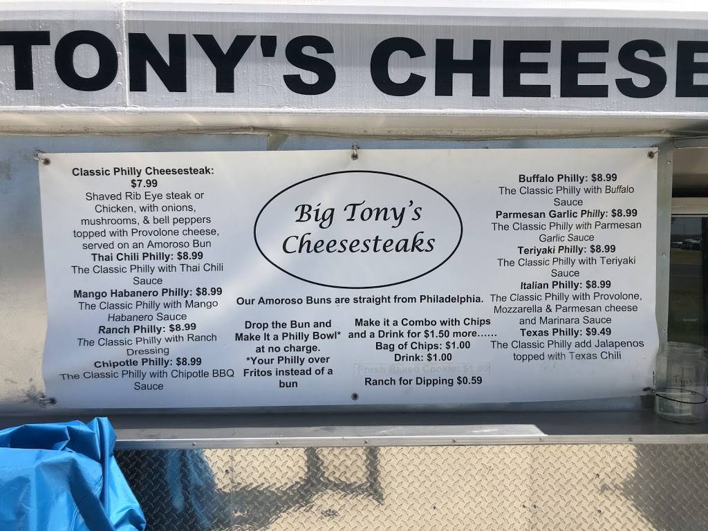 Big Tony’s Cheesesteaks | restaurant | 3524 FM2484, Salado, TX 76571, USA | 2544937213 OR +1 254-493-7213