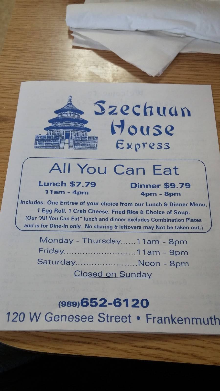 Szechuan House | restaurant | 120 W Genesee St, Frankenmuth, MI 48734, USA | 9896526120 OR +1 989-652-6120