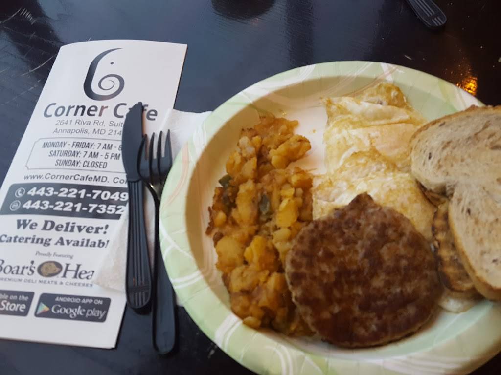 Corner Cafe | cafe | 2641 Riva Rd Suite A, Annapolis, MD 21401, USA | 4432217049 OR +1 443-221-7049