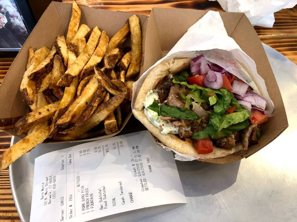 GYRΩ WΩRLD (Gyro World) | restaurant | 59 N Main St, Norwalk, CT 06854, USA | 2038380099 OR +1 203-838-0099