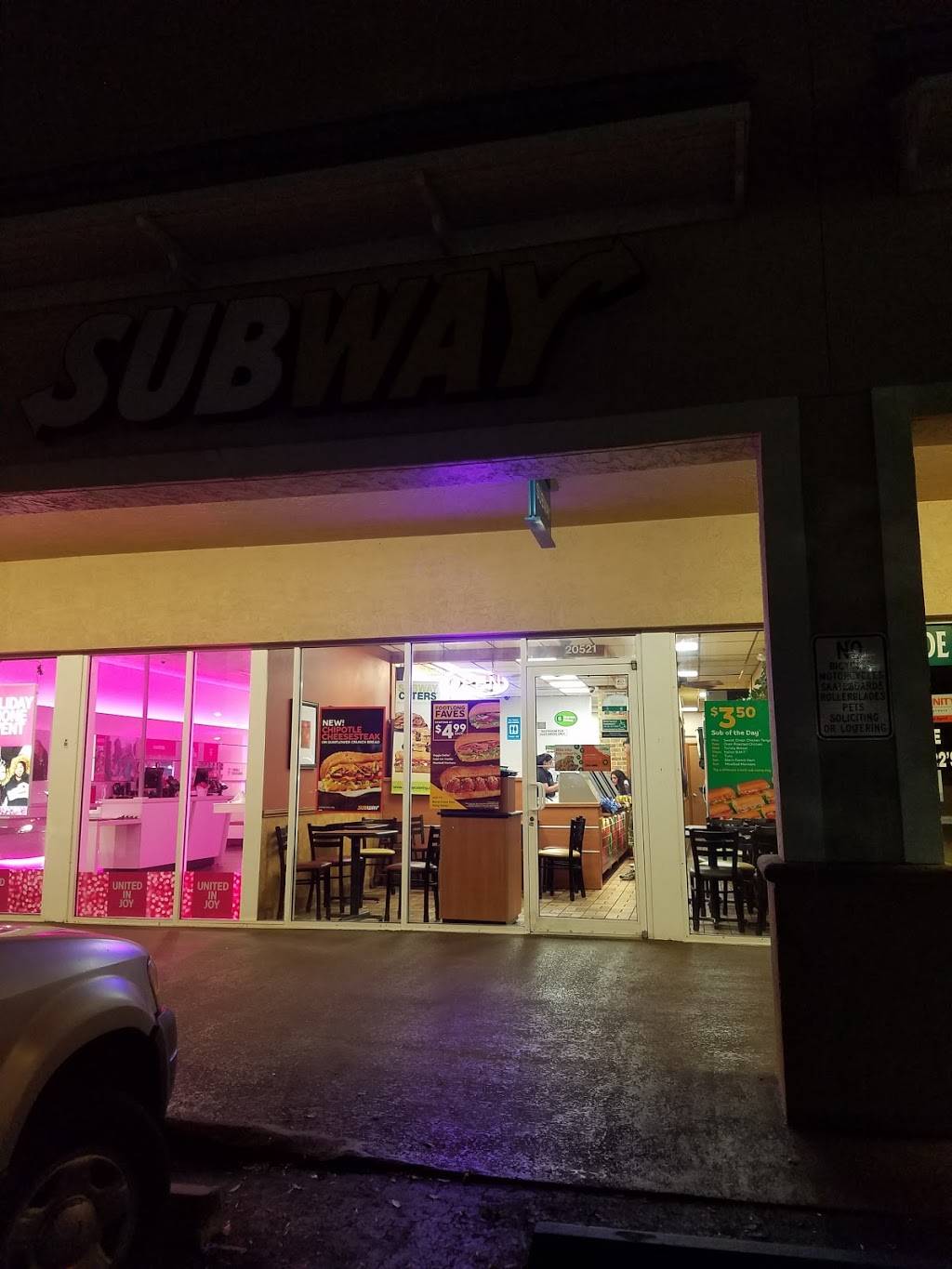 Subway Restaurants | restaurant | 20521 Old Cutler Rd, Cutler Bay, FL 33189, USA | 3052543700 OR +1 305-254-3700
