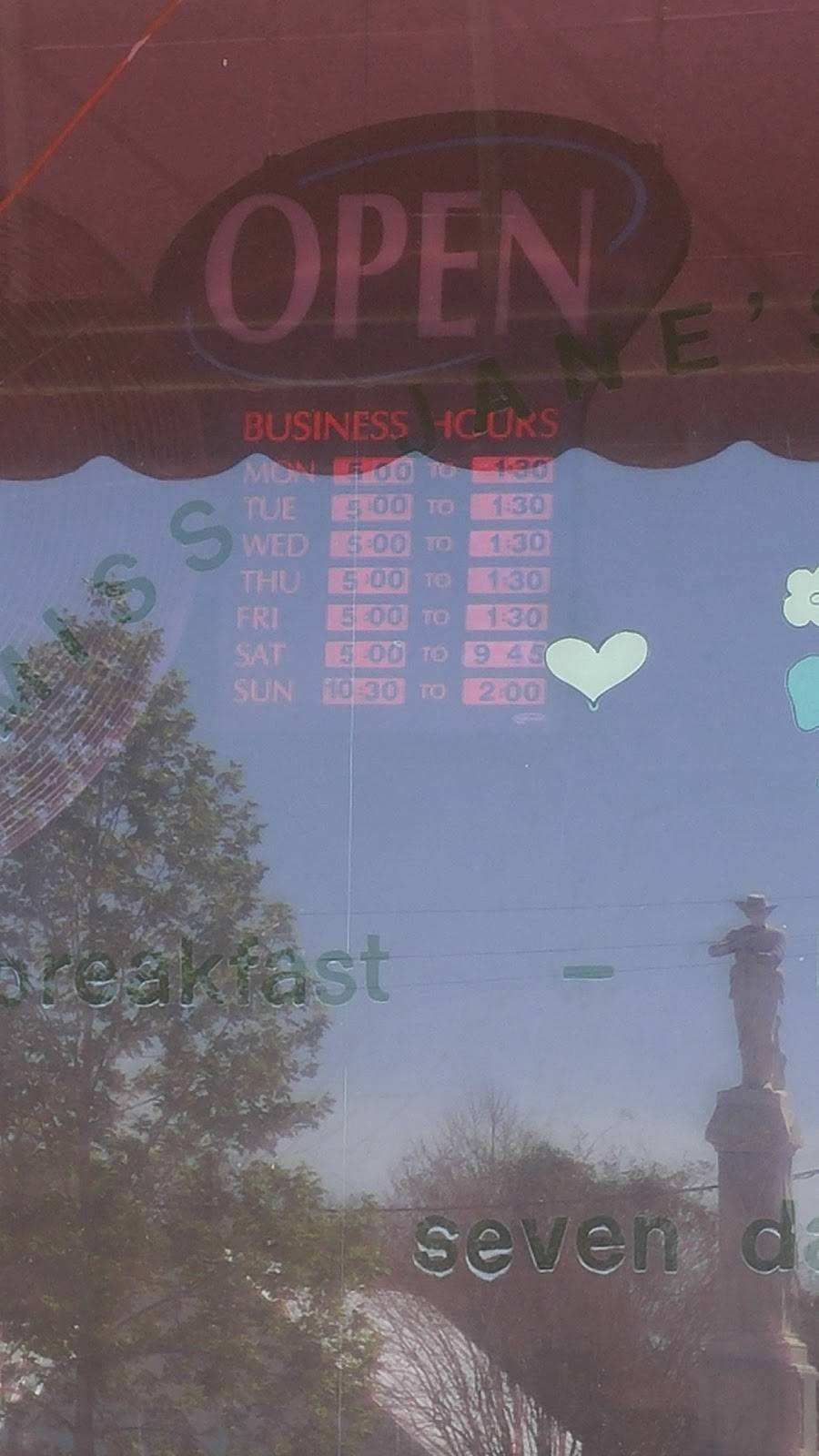 Miss Janes Restaurant | restaurant | 542 Main St, Warrenton, GA 30828, USA | 7064653882 OR +1 706-465-3882