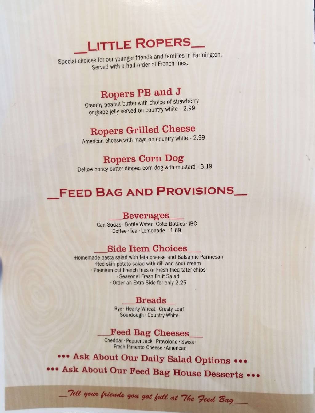 Feed Bag | restaurant | 2339 NC-801, Mocksville, NC 27028, USA | 3369981109 OR +1 336-998-1109