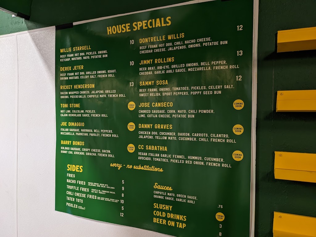 Left Field Dogs | restaurant | 1606 Webster St, Alameda, CA 94501, USA | 5102178697 OR +1 510-217-8697