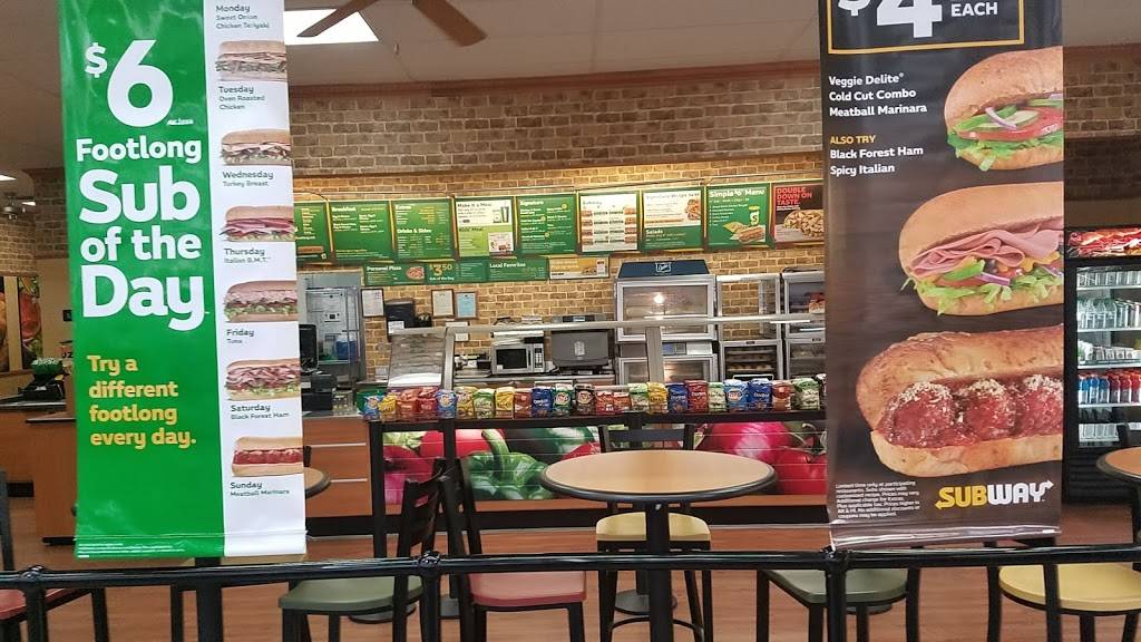 Subway | restaurant | Walmart 8580, Hwy 72 W, Madison, AL 35758, USA | 2567215527 OR +1 256-721-5527
