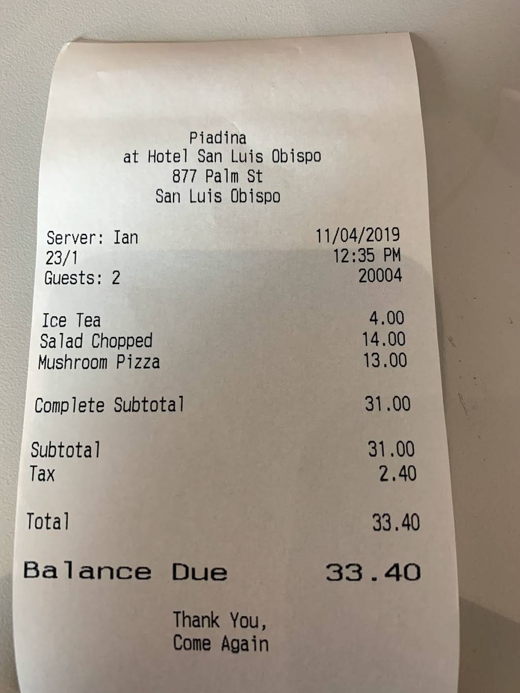 Piadina | restaurant | 877 Palm St, San Luis Obispo, CA 93401, USA | 8052349969 OR +1 805-234-9969