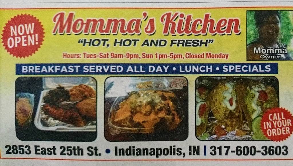 Mommas Kitchen | restaurant | 2853 E 25th St, Indianapolis, IN 46218, USA | 3176003603 OR +1 317-600-3603