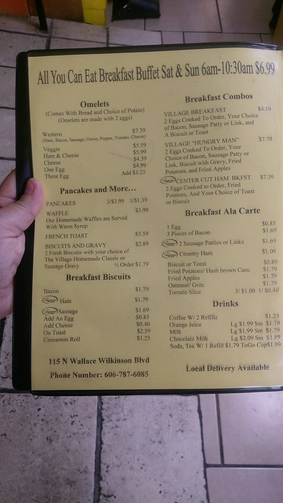 Village Restaurant | restaurant | 115 N Wallace Wilkinson Blvd, Liberty, KY 42539, USA | 6067876085 OR +1 606-787-6085