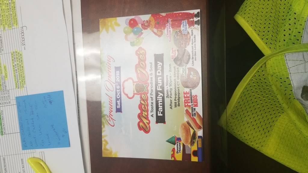 Uncle Joes | restaurant | 188 Pequonnock St, Bridgeport, CT 06604, USA | 2036127760 OR +1 203-612-7760