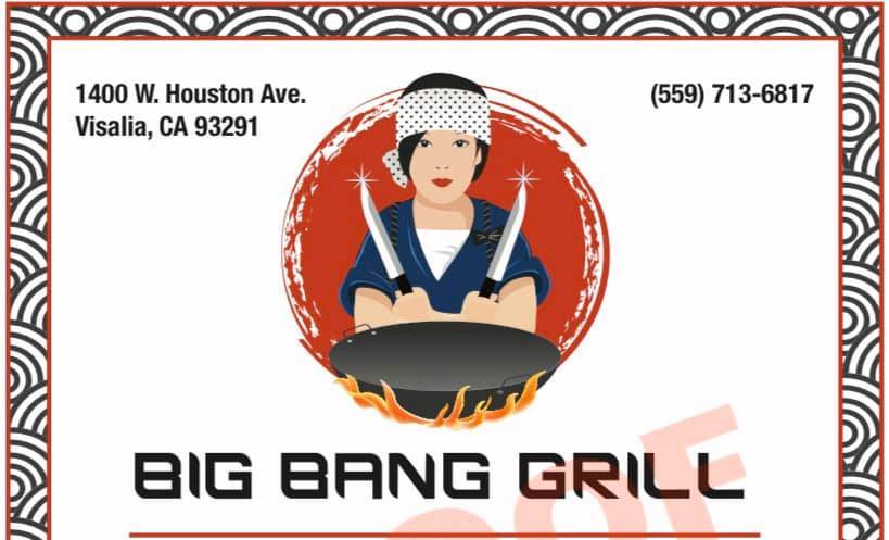 Big Bang Grill | restaurant | 1400 W Houston Ave, Visalia, CA 93291, USA | 5597136817 OR +1 559-713-6817