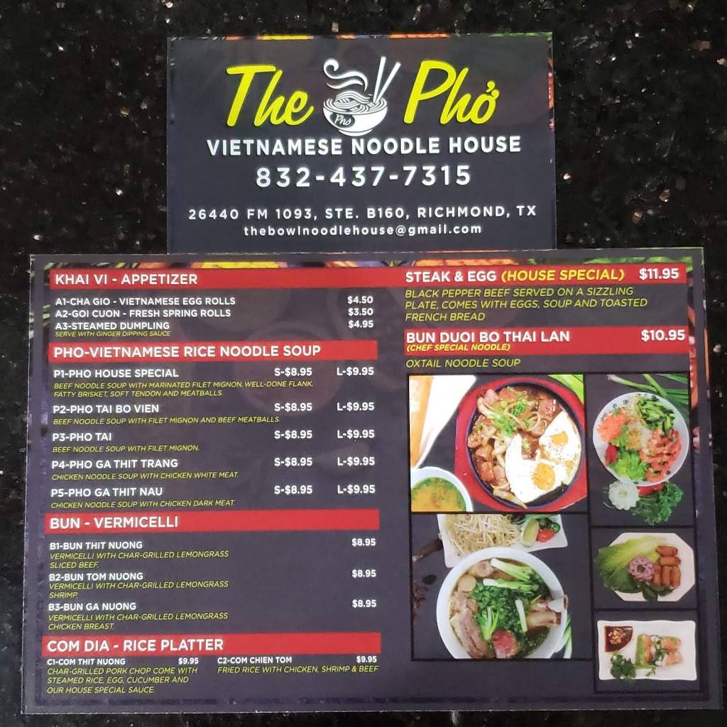 The Bowl Pho Vietnamese Noodle House | restaurant | 26440 Farm to Market 1093 # B150, Katy, TX 77406, USA | 8324377315 OR +1 832-437-7315