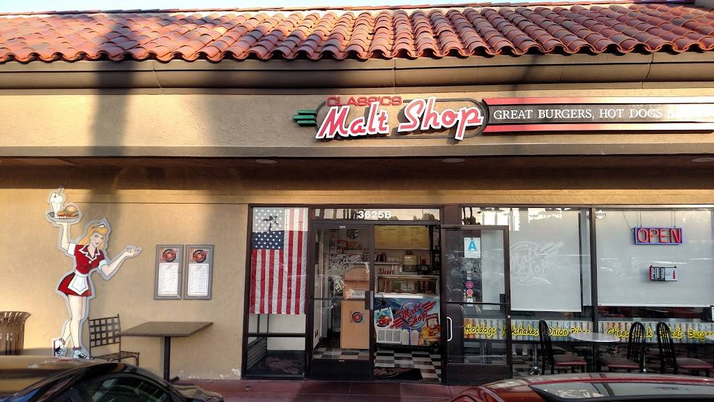 Classics Malt Shop | restaurant | 3625 Midway Dr Ste B, San Diego, CA 92110, USA | 6192261600 OR +1 619-226-1600